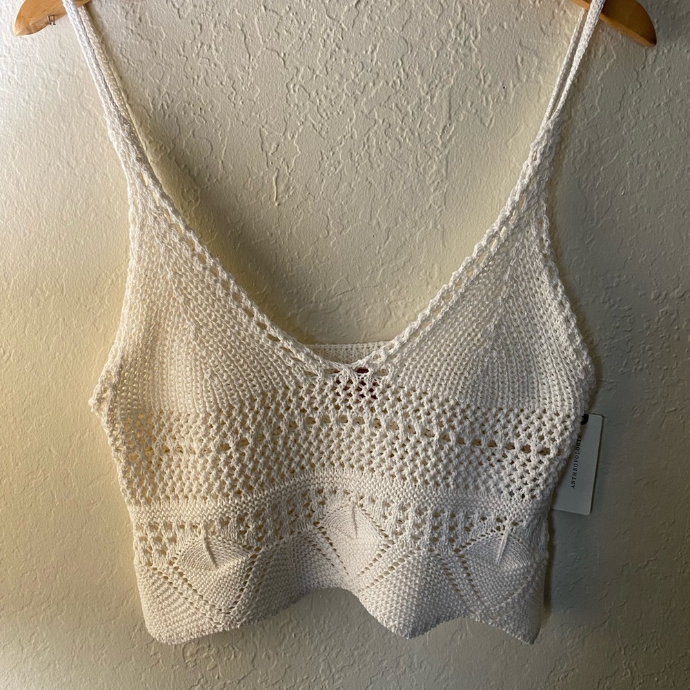 NWT Anthropologie Knitted Crop Top